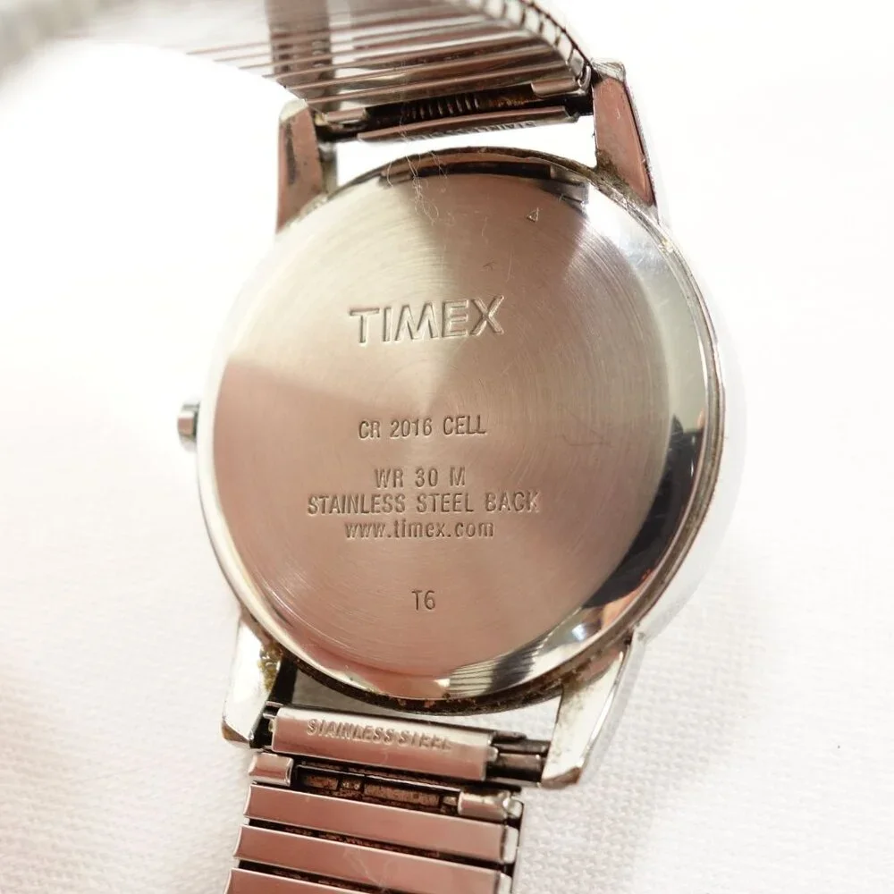 Timex Indiglo Men's Watch Stretch Band Date Window Easy Read‎ New Battery